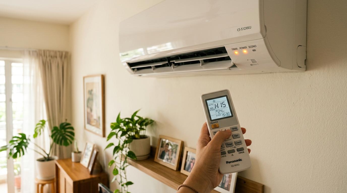 Air conditioner blinking orange timer light and remote control diagnostics